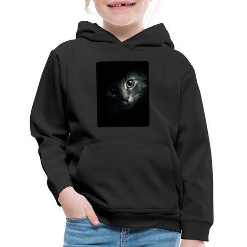 Cat Face in Shadow Close-Up Design - Kids‘ Premium Hoodie