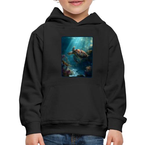 Sea Turtle Coral Reef Design - Kids‘ Premium Hoodie
