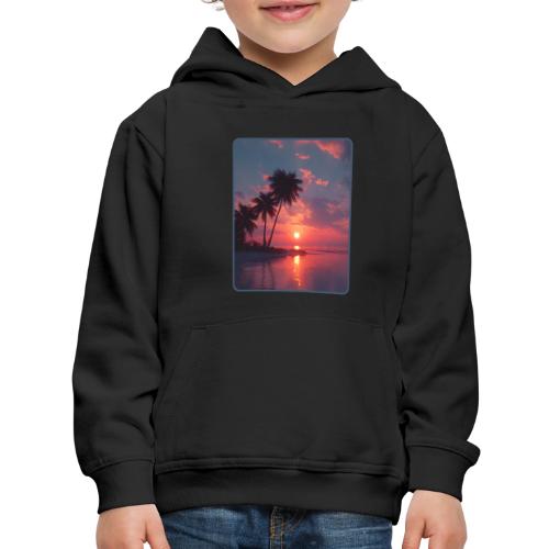 Tropical Sunset Ocean Reflection Design - Kids‘ Premium Hoodie