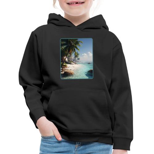 Tropical Beach Paradise Palm Design - Kids‘ Premium Hoodie