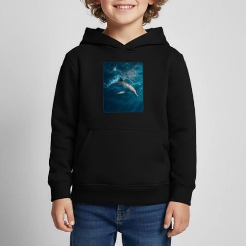 Dolphin Sunlit Ocean Serenity Design - Kids‘ Premium Hoodie