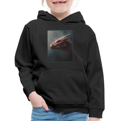 Red Dragon Fog Portrait Design - Kids‘ Premium Hoodie