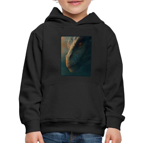 Golden Eye Dragon Close-Up Design - Kids‘ Premium Hoodie