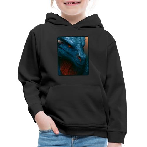 Turquoise Dragon Fire Eye Design - Kids‘ Premium Hoodie