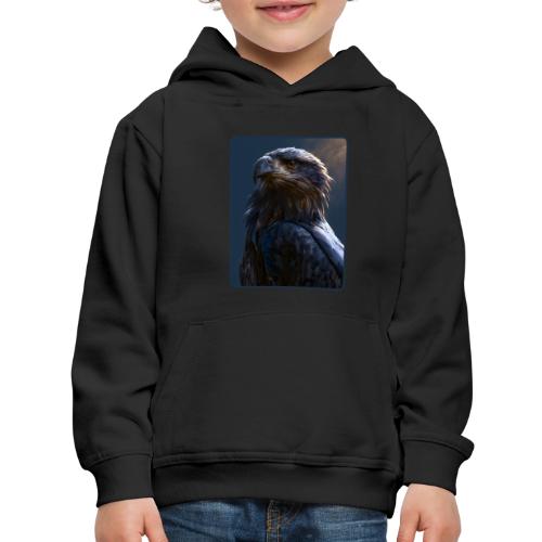 Majestic Eagle Cinematic Portrait Design - Kids‘ Premium Hoodie