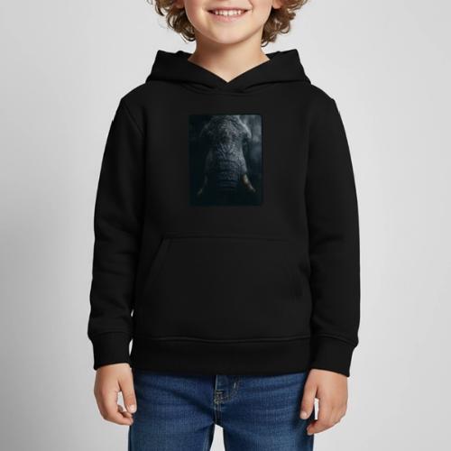 Shadow Elephant Intense Eyes Design - Kids‘ Premium Hoodie