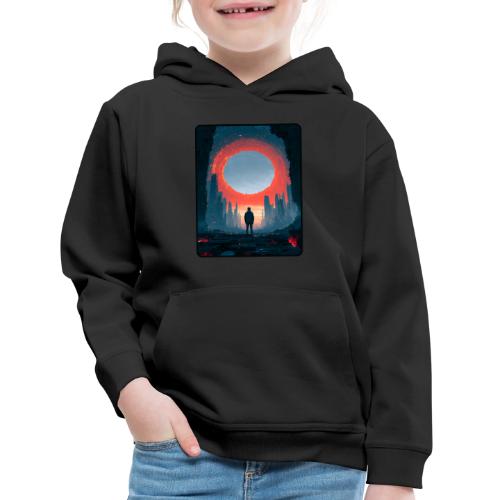 Cosmic Portal Future City Design - Kids‘ Premium Hoodie