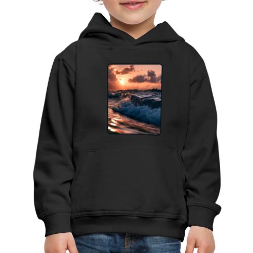 Golden Sunset Ocean Wave - Kids‘ Premium Hoodie
