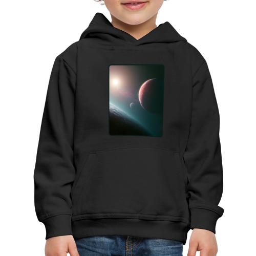 Deep Space Planet Horizon Art - Kids‘ Premium Hoodie