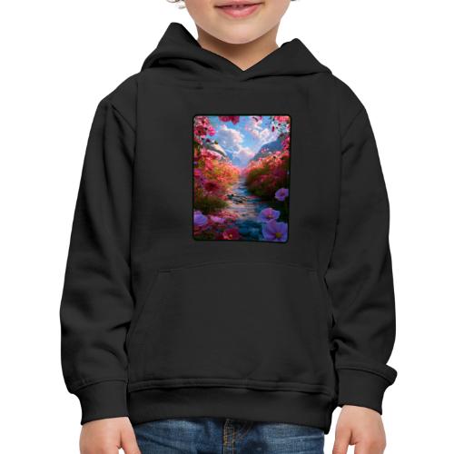 Dreamy Cosmos Valley Landscape Art - Kids‘ Premium Hoodie