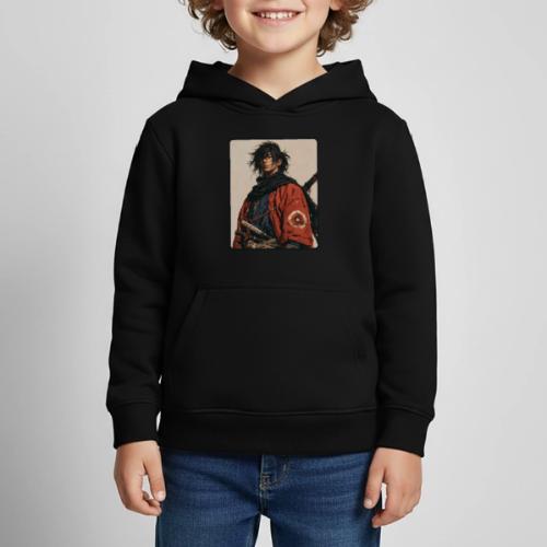 Young Samurai Warrior Portrait - Kids‘ Premium Hoodie