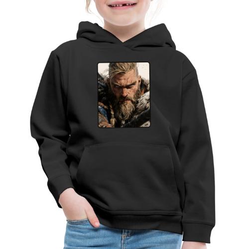 Fierce Viking Warrior Portrait - Kids‘ Premium Hoodie
