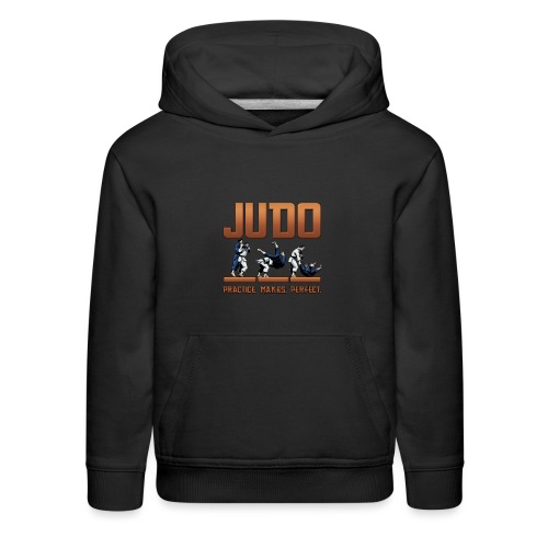 Judo Shirt - Practice Makes Perfect Design - Kids‘ Premium Hoodie