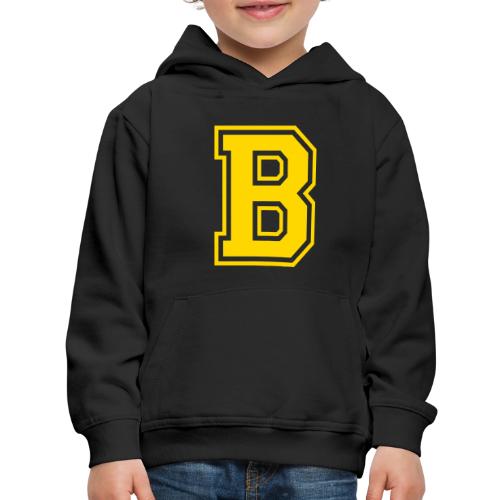 Letter B – Capital Athletic Alphabet Monogram - Kids‘ Premium Hoodie