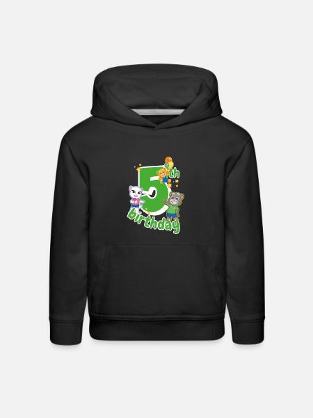 Talking Tom & Friends 5th Birthday - Kids‘ Premium Hoodie - black