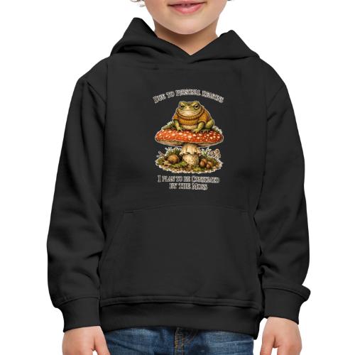 Frog Consumed by Moss Cottagecore Aesthetic - Kids‘ Premium Hoodie