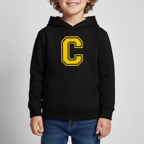 Letter C – Capital Athletic Alphabet Monogram - Kids‘ Premium Hoodie