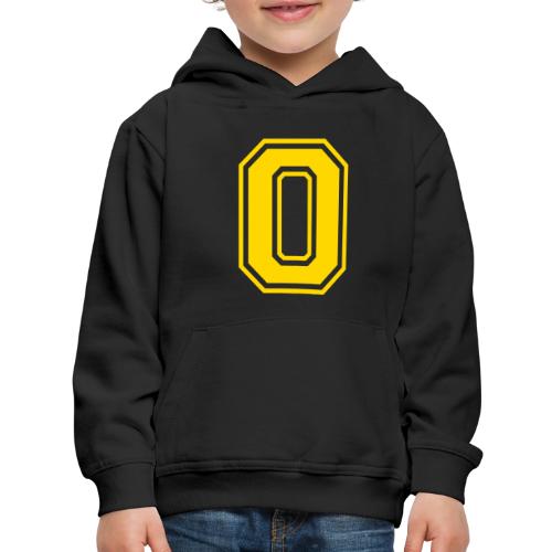 Letter O – Capital Athletic Alphabet Monogram - Kids‘ Premium Hoodie