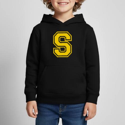 Letter S – Capital Athletic Alphabet Monogram - Kids‘ Premium Hoodie
