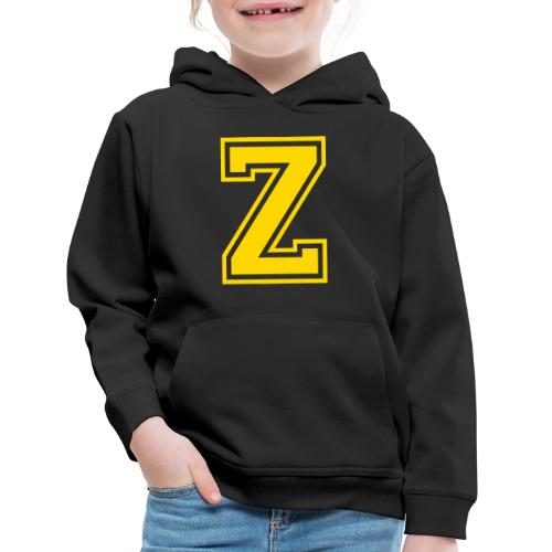 Letter Z – Capital Athletic Alphabet Monogram - Kids‘ Premium Hoodie