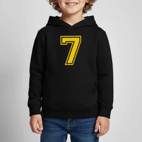 Number 7 in a classic athletic collegiate font - Kids‘ Premium Hoodie
