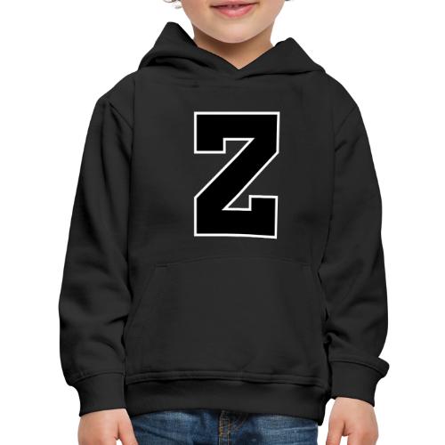 Varsity Letter Z Athletic Font Design - Kids‘ Premium Hoodie