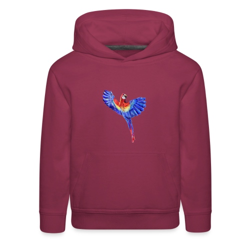 Scarlet macaw parrot - Kids‘ Premium Hoodie