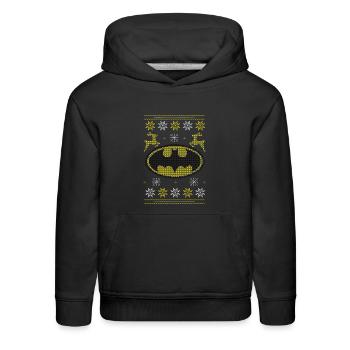 Justice League Batman Ugly Noël - Molleton à capuche Premium pour enfant - noir - Devant