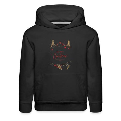 Merry Christmas Typography Design - Kids‘ Premium Hoodie