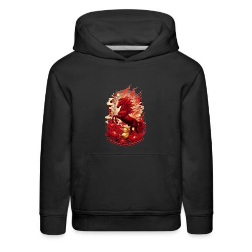 Year of the Horse Ascent T Shirt, Lunar New Year - Kids‘ Premium Hoodie