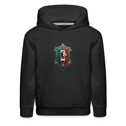 Italy heritage Wolf Fury Tee, Pride Badge Gift - Kids‘ Premium Hoodie