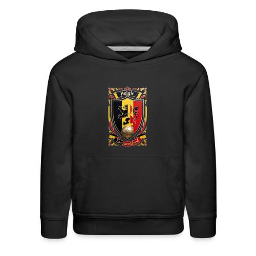 Belgium Lion Crest T-Shirt, Belgian Flag Gift - Kids‘ Premium Hoodie