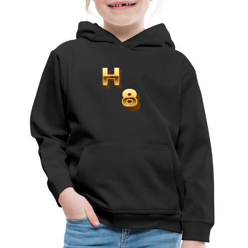 H 8 Letter & Number logo design - Kids‘ Premium Hoodie
