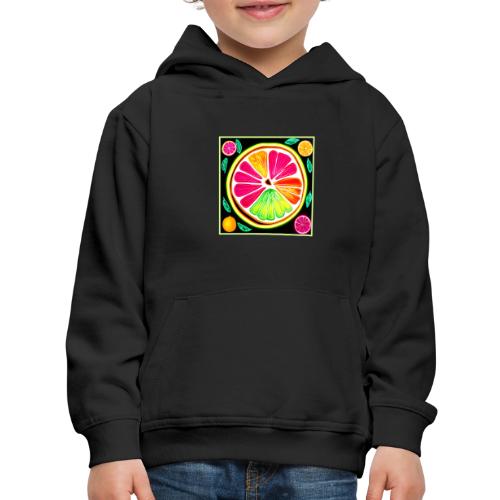 Neon Citrus Fruit Fiesta - Kids‘ Premium Hoodie