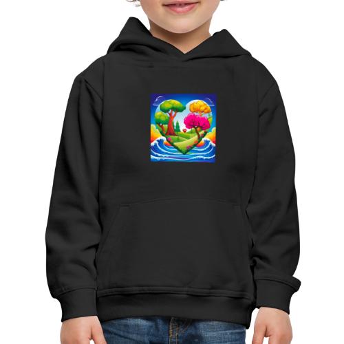 Heart, fantasy, landscapes, nature, fantasy - Kids‘ Premium Hoodie