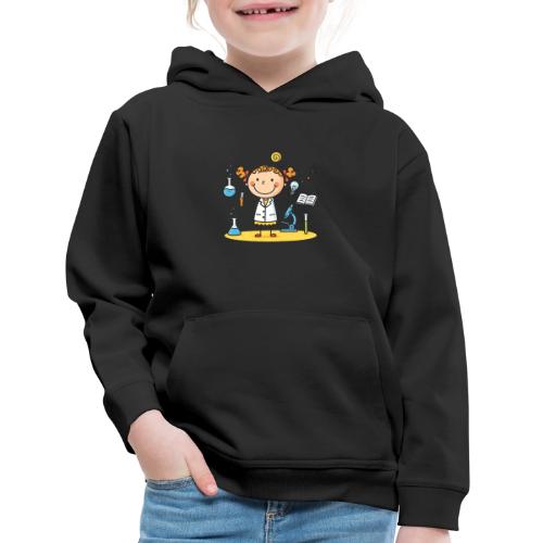 Cartoon Girl Scientist Kids Science T-Shirt - Kids‘ Premium Hoodie