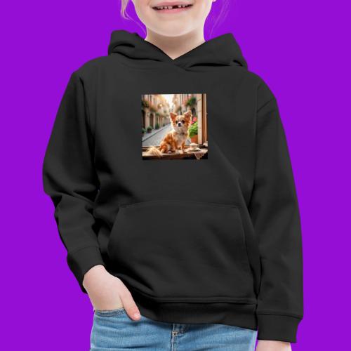 Morning coffee Chihuahua - Kids‘ Premium Hoodie
