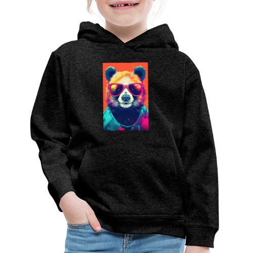 Panda in Pink Sunglasses - Kids‘ Premium Hoodie