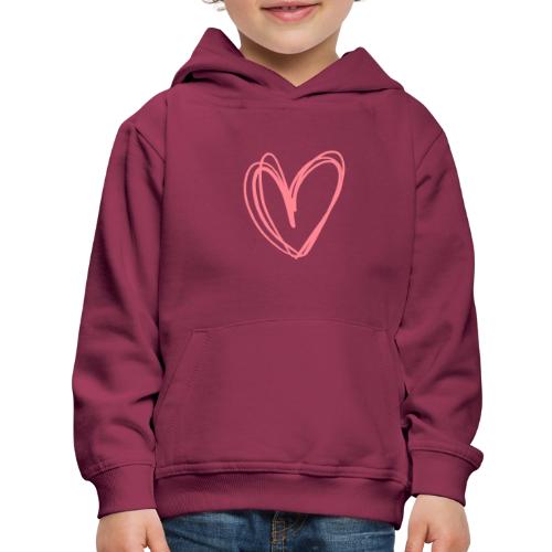 Heart drawing - Kids‘ Premium Hoodie