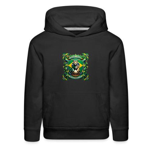 Brazil Jaguar Glory T-Shirt, Flag Pride Badge Gift - Kids‘ Premium Hoodie