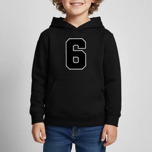 Varsity Number 6 Sports Font - Kids‘ Premium Hoodie