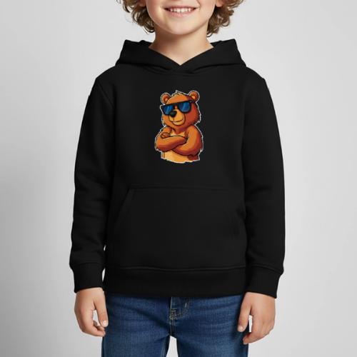 Cool Bear Sunglasses Cartoon Design - Kids‘ Premium Hoodie