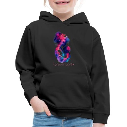 Forever Love-Vibrant Watercolor Mother-Child - Kids‘ Premium Hoodie