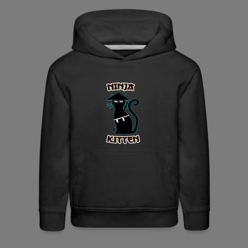 Ninja cat samurai kitten Assassin kitty Meow - Kids‘ Premium Hoodie