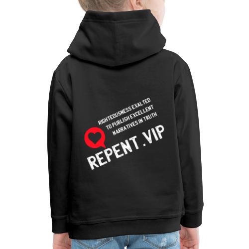 White Repent VIP Title Red Heart - Kids‘ Premium Hoodie