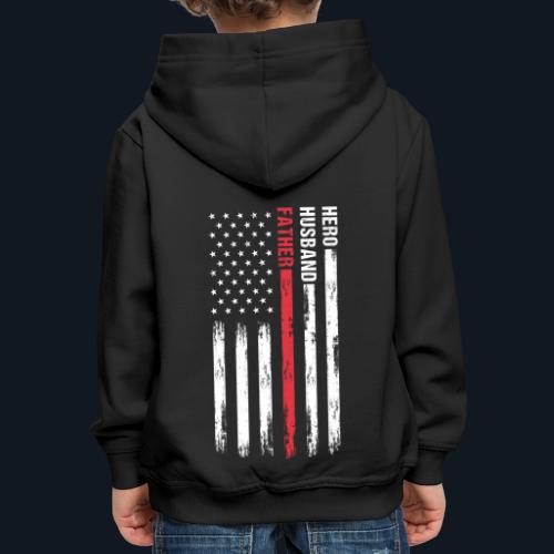 American Best Dad Hero Husband Father - Kids‘ Premium Hoodie