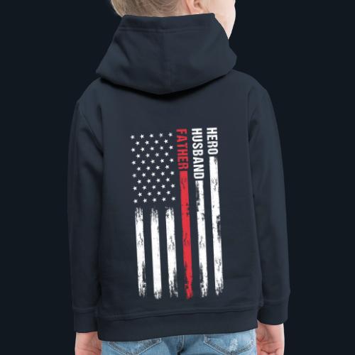 American Best Dad Hero Husband Father - Kids‘ Premium Hoodie