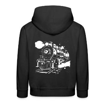 Railroad - Kids‘ Premium Hoodie - black - Back