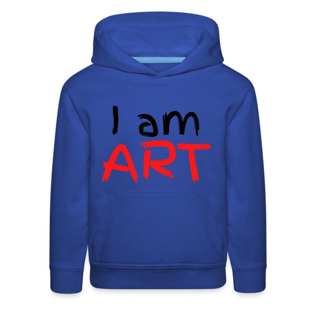 I am ART (black & red ink finger paint)