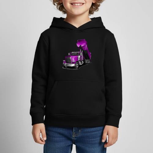 Dump Truck Purple - Kids‘ Premium Hoodie
